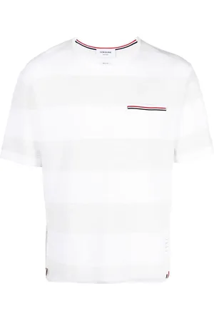 Thom Browne Playera con bolsillo y motivo de rayas RWB