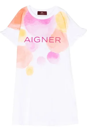 Aigner Vestido manga corta con estampado abstracto