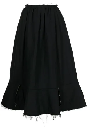 Comme des Garçons Falda midi con diseño acampanado y efecto envejecido