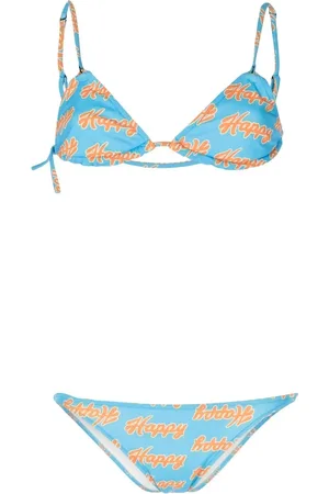 Natasha Zinko Set de bikini con estampado Happy