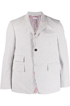 Thom Browne Blazer de tejido seersucker con botones