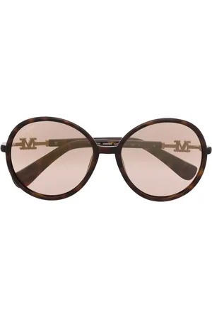 Max Mara Lentes de sol con armazón redonda y micas oscuras