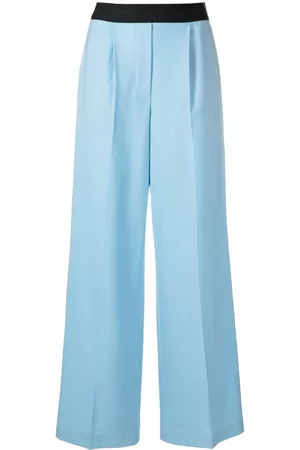 Msgm Pantalones de vestir con logo en la pretina