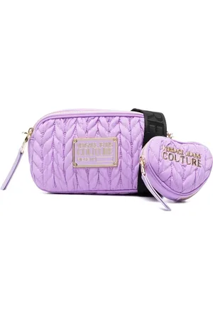 VERSACE Bolsa crossbody con placa del logo