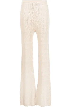 Patrizia Pepe Pantalones de tejido crochet acampanados