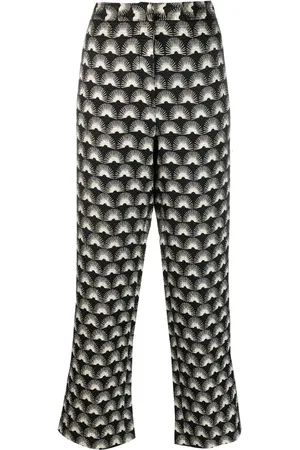 Giorgio Armani Pantalones capri con estampado abstracto 1990