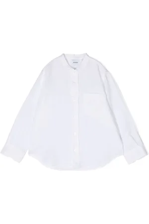 Aspesi Camisa sin cuello con bolsillo de parche