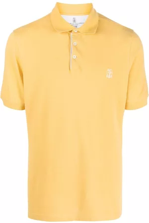 Brunello Cucinelli Playera tipo polo con logo estampado