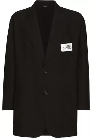Dolce & Gabbana Hombre Blazers - Blazer con botones y parche del logo