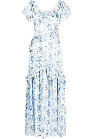 LOVESHACKFANCY Vestido con detalle de volantes