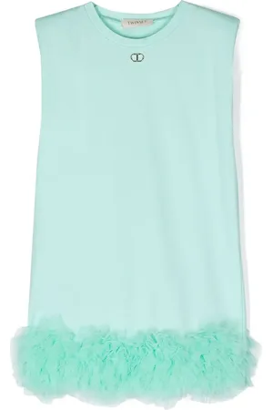 Twin-Set Vestido sin mangas con dobladillo de tul