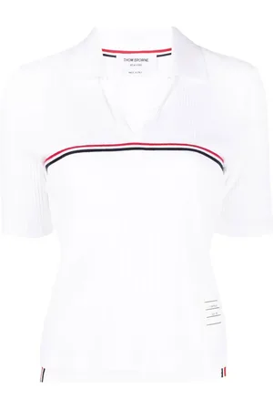 Thom Browne Top tipo polo tejido de canalé
