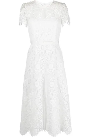 Self-Portrait Vestido midi con encaje floral