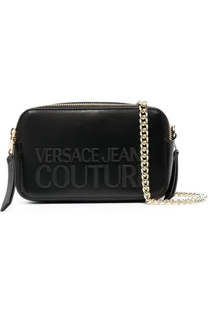 VERSACE Bolsa de hombro con logo en relieve