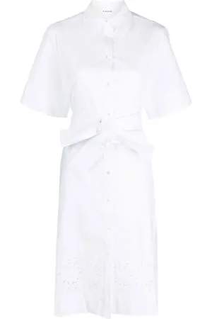 P.A.R.O.S.H. Vestido camisero con encaje floral
