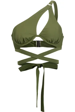 Self-Portrait Top de bikini con diseño asimétrico