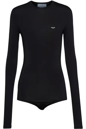 Prada Body satinado con logo estampado