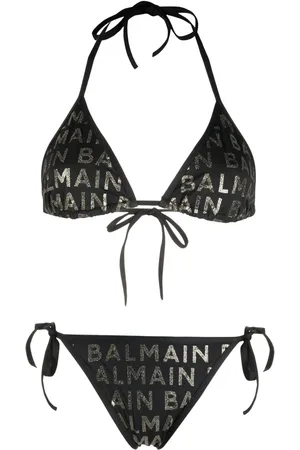 Balmain Bikini con logo estampado