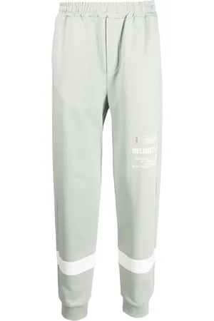 Helmut Lang Pants con pretina elástica y logo estampado