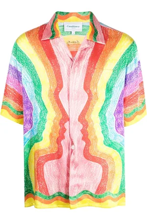 Casablanca Camisa de seda Mind Vibrations Artwork