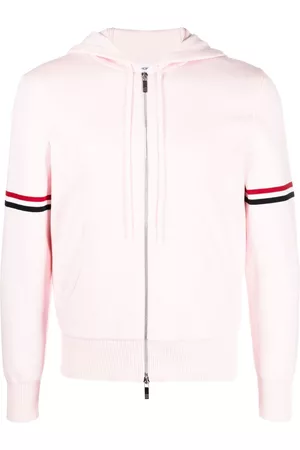 Thom Browne Hoodie con motivo de rayas y cierre