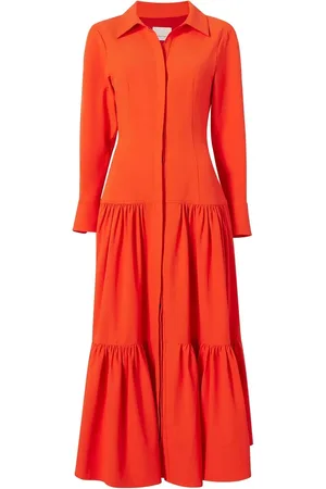 Cinq A Sept Vestido manga larga a capas con botones