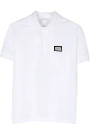 Dolce & Gabbana Playera tipo polo con placa del logo