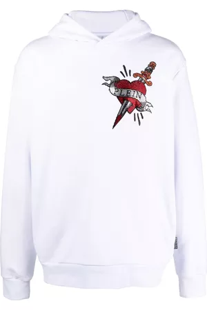 Philipp Plein Hoodie Love con logo estampado