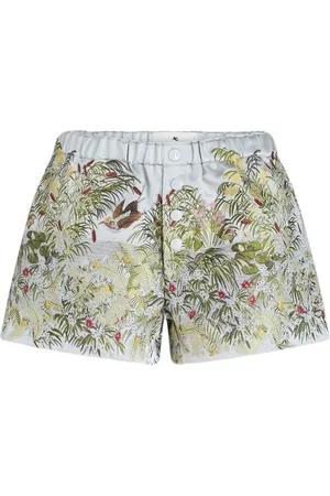 Etro Shorts bordados con efecto satinado