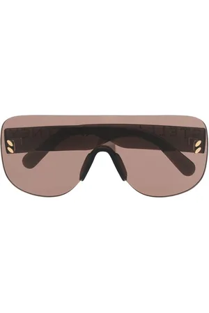 Stella McCartney Lentes de sol con armazón estilo escudo
