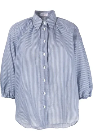 Brunello Cucinelli Blusa con estampado de cuadros