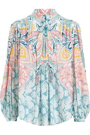Etro Blusa con estampado gráfico y moño en el cuello