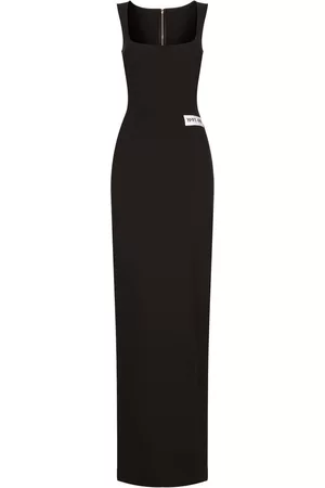 Dolce & Gabbana Vestido largo con parche de número
