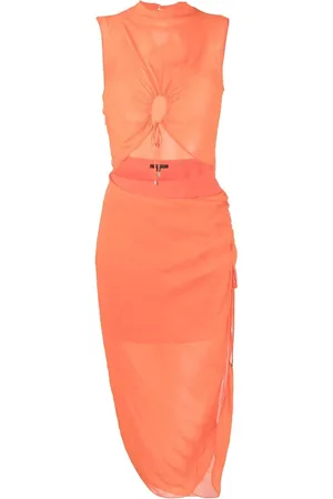 Patrizia Pepe Vestido midi transparente con aberturas