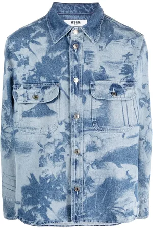 Msgm Camisa con palmeras estampadas