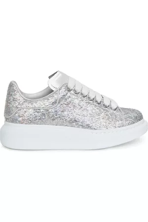 Alexander McQueen Tenis con logo en relieve y efecto holográfico