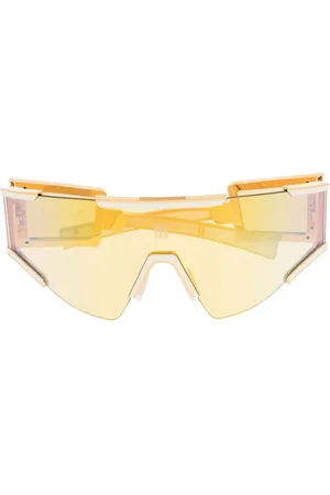 Balmain Lentes de sol con armazón oversize transparente