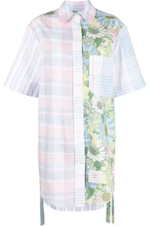 Thom Browne Vestido camisero con estampado floral