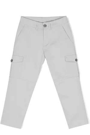 ELEVENTY Pantalones rectos con bolsillos y solapa