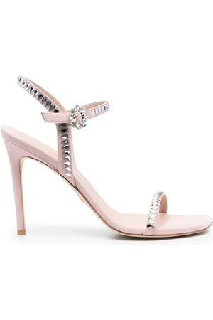 Stuart Weitzman Sandalias con detalles de cristal y tacón de 105mm