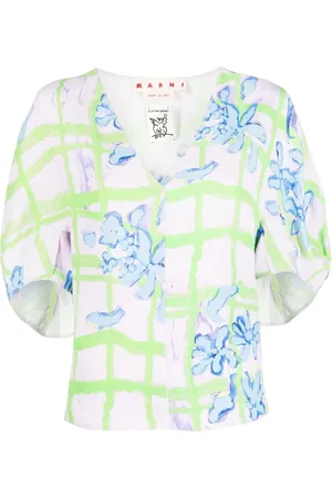Marni Blusa manga corta con estampado floral