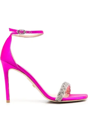 Stuart Weitzman Sandalias con tacón de 107mm y detalles de cristal