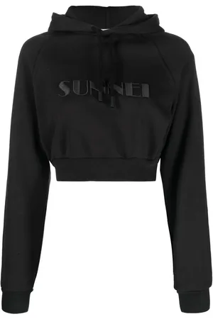 SUNNEI Hoodie corta con logo bordado