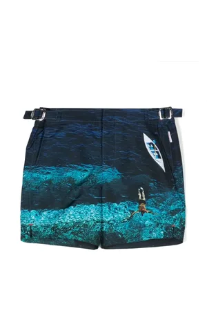 Orlebar Brown Shorts de playa Russell con estampado fotográfico