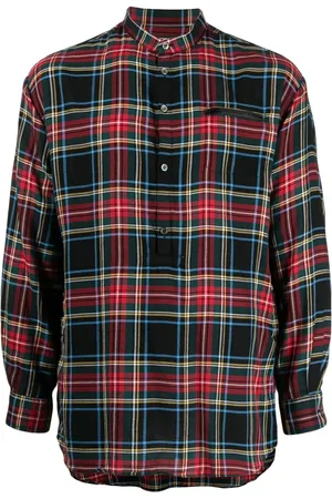 UNDERCOVER Camisa con motivo de cuadros tartán