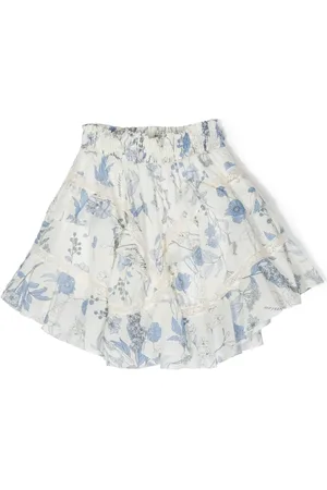 MISS BLUMARINE Falda con volantes y estampado floral
