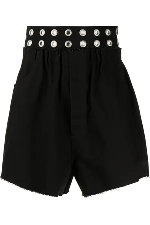 RAF SIMONS Shorts de mezclilla con detalle de ojales