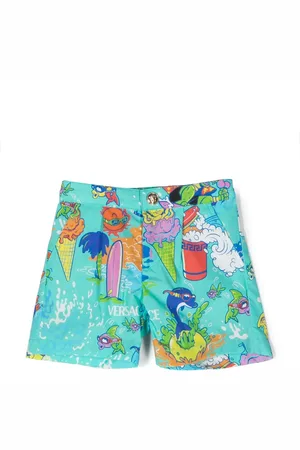 VERSACE Shorts con estampado gráfico y detalle del logo