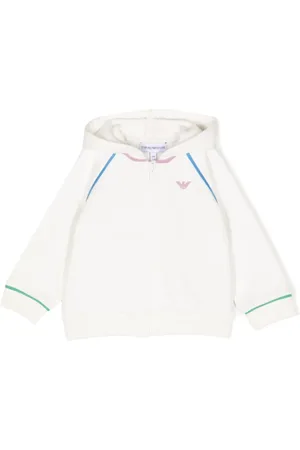 Emporio Armani Chamarra con capucha y logo estampado