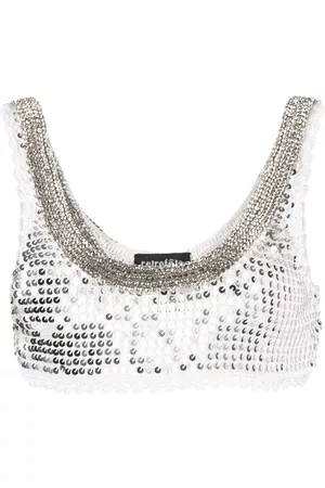 Retrofete Top de crochet Zed con lentejuelas